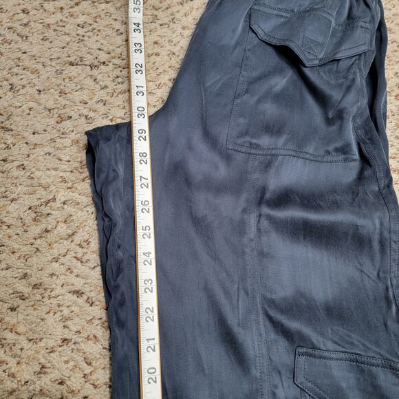 GANNI WASHED TWILL SATIN CARGO PANTS, SIZE 38, NWT - Picture 9 of 10